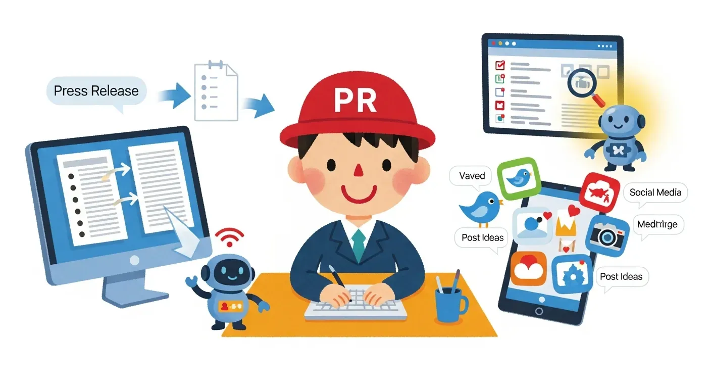 【実践編】AIで楽になる広報業務3選と活用イメージ