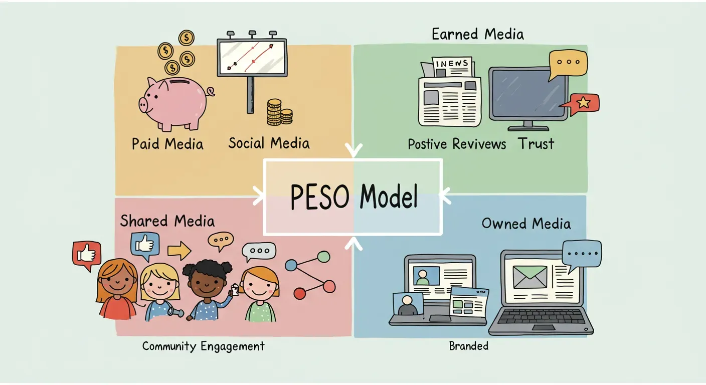 デジタルPR戦略の基本フレームワーク「PESOモデル」