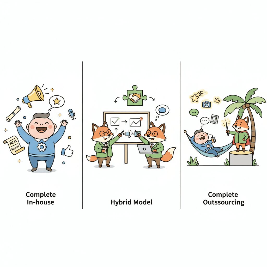 完全内製化 vs 外注 vs ハイブリッド：自社に最適なのは？